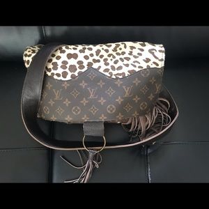Authentic Louis Vuitton Repurposed Crossbody Bag.